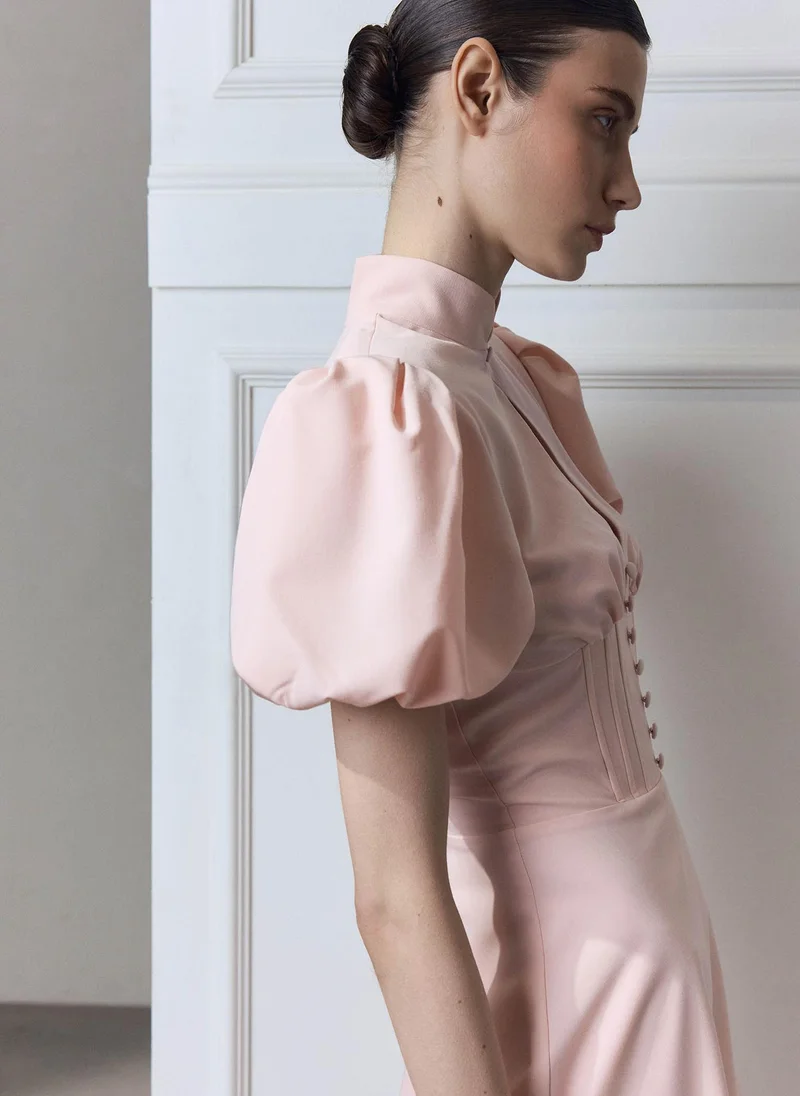 Lichi  Mini dress with puff sleeves for Women | Best Price UAE