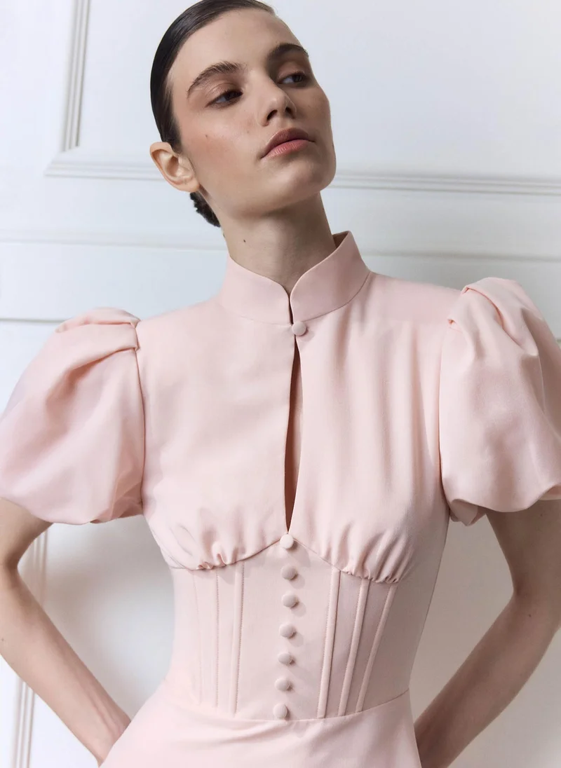 Lichi  Mini dress with puff sleeves for Women | Best Price UAE