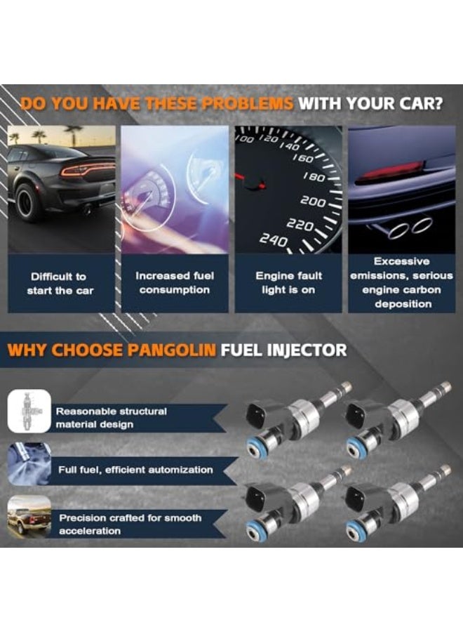 PANGOLIN 12633784 Fuel Injector Common Rail Injector 4PCS for 2010-2017 CHEVROLET-BUICK-GMC 2.4L Aftermarket Parts, 3 Month Warranty - Image 4