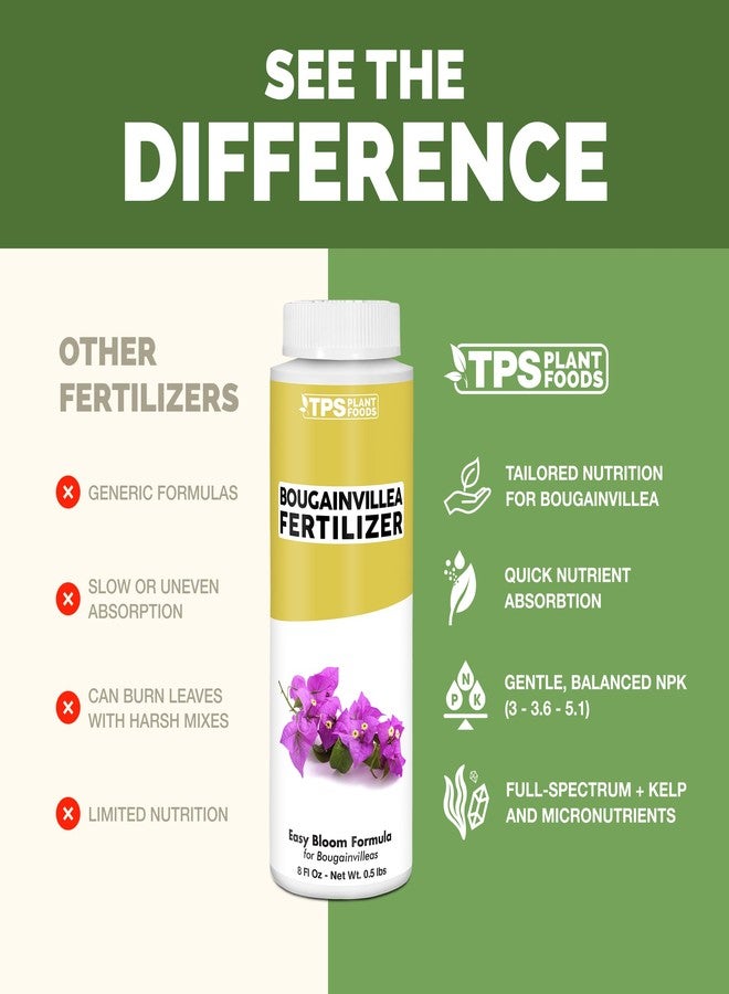 TPS NUTRIENTS Bougainvillea Fertilizer - Liquid Plant Food for More Blooms, Brighter Color & Fuller Growth, 8 oz - Image 4