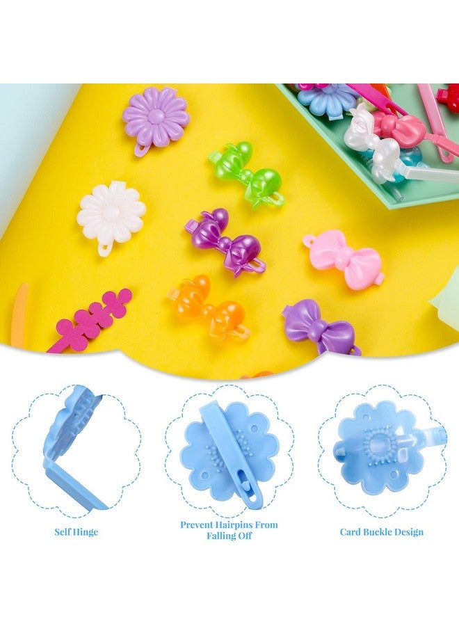 Janinka Self Hinge Cute Hair Barrettes/Clip Pins Plastic 80S 90S Cartoon Design Colorful For Girls (Classic Style) 72 Pieces - Image 4