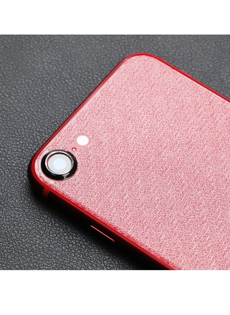Screen Protector for Iphone With Metal Camera Lens Protector Back Carbon Fiber Skin Protector Including Easy Install Kit
