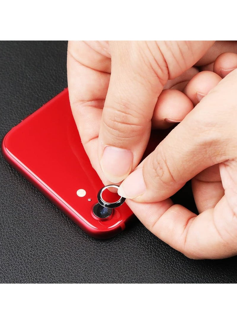 Screen Protector for Iphone With Metal Camera Lens Protector Back Carbon Fiber Skin Protector Including Easy Install Kit