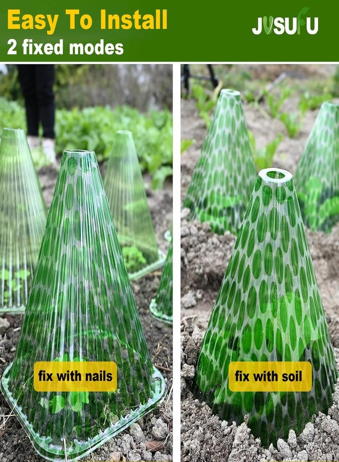 JUSUFU Garden Cloches for Plants, 20 Pack Plant Covers Reusable Plant Bell Cover Protects Plants from Birds, Frost,Snails Etc. - Image 5