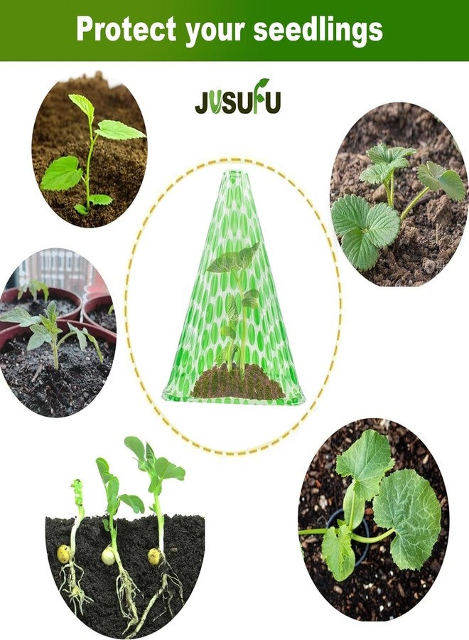 JUSUFU Garden Cloches for Plants, 20 Pack Plant Covers Reusable Plant Bell Cover Protects Plants from Birds, Frost,Snails Etc. - Image 3