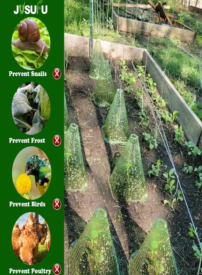 JUSUFU Garden Cloches for Plants, 20 Pack Plant Covers Reusable Plant Bell Cover Protects Plants from Birds, Frost,Snails Etc. - Image 4