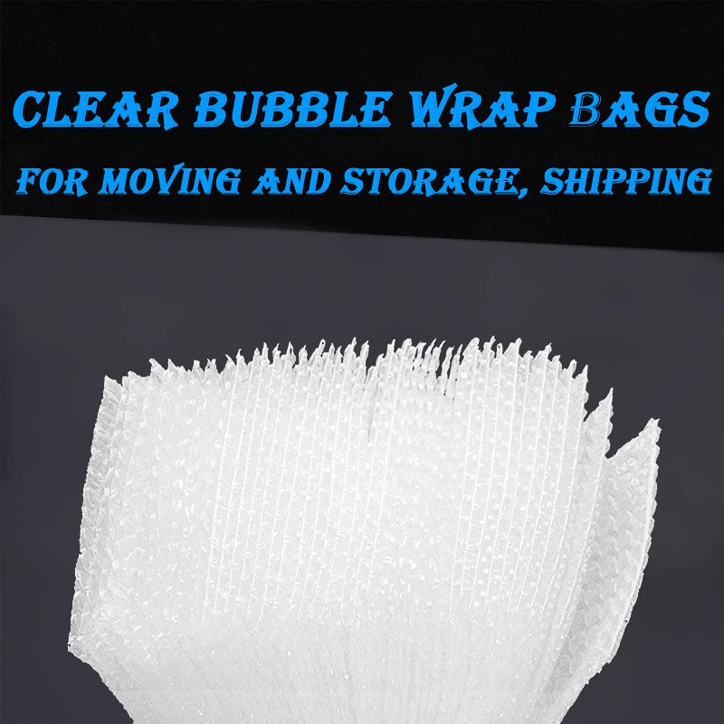 REDOVANT 200Pcs Bubble Out Bags&Pouches, 6"x8" Clear Bubble Pouches Wrap Bag, Double Walled Bubble Cushioning Bags for Moving and Storage, Shipping and Packing Supplies for Dishes Glasses Plates - Image 3
