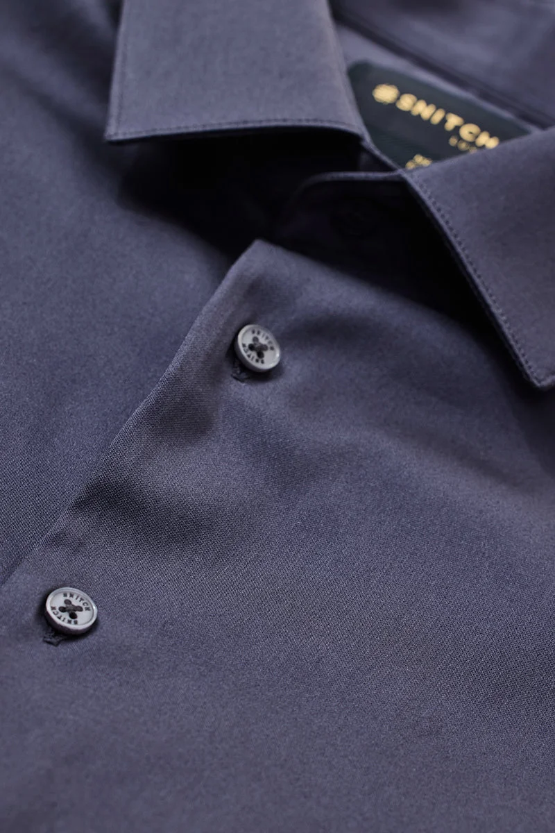 SNITCH Slim Fit Stretch Navy Luxe Shirt