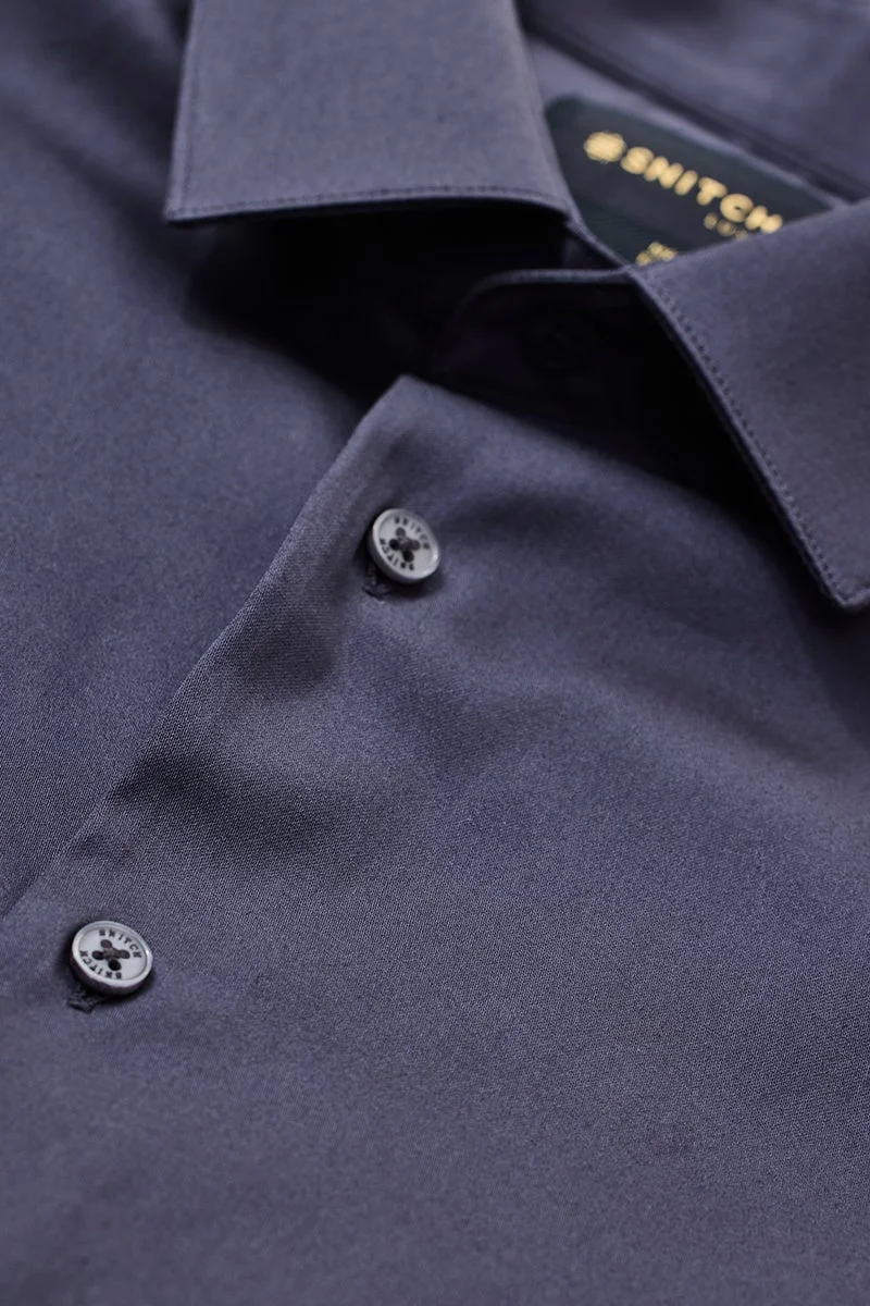 SNITCH Slim Fit Stretch Navy Luxe Shirt