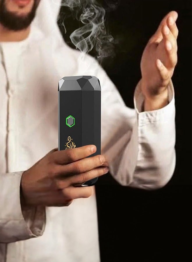 بخون مبخرة كهربائية الدايموند V3 قابلة لإعادة الشحن للسيارة والمنزل بمنفذ USB Type-C أسود - Image 2