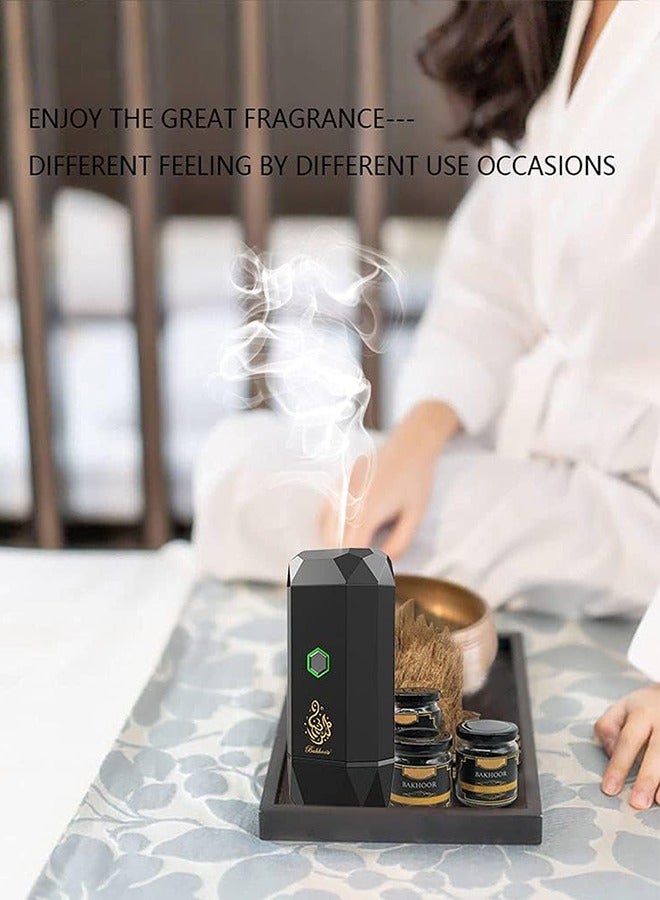 بخون مبخرة كهربائية الدايموند V3 قابلة لإعادة الشحن للسيارة والمنزل بمنفذ USB Type-C أسود - Image 4