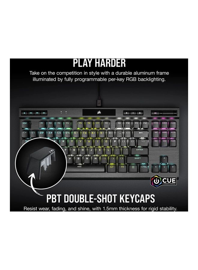 Corsair K70 RGB TKL CHAMPION SERIES Tenkeyless Optical-Mechanical Gaming Keyboard - Image 5