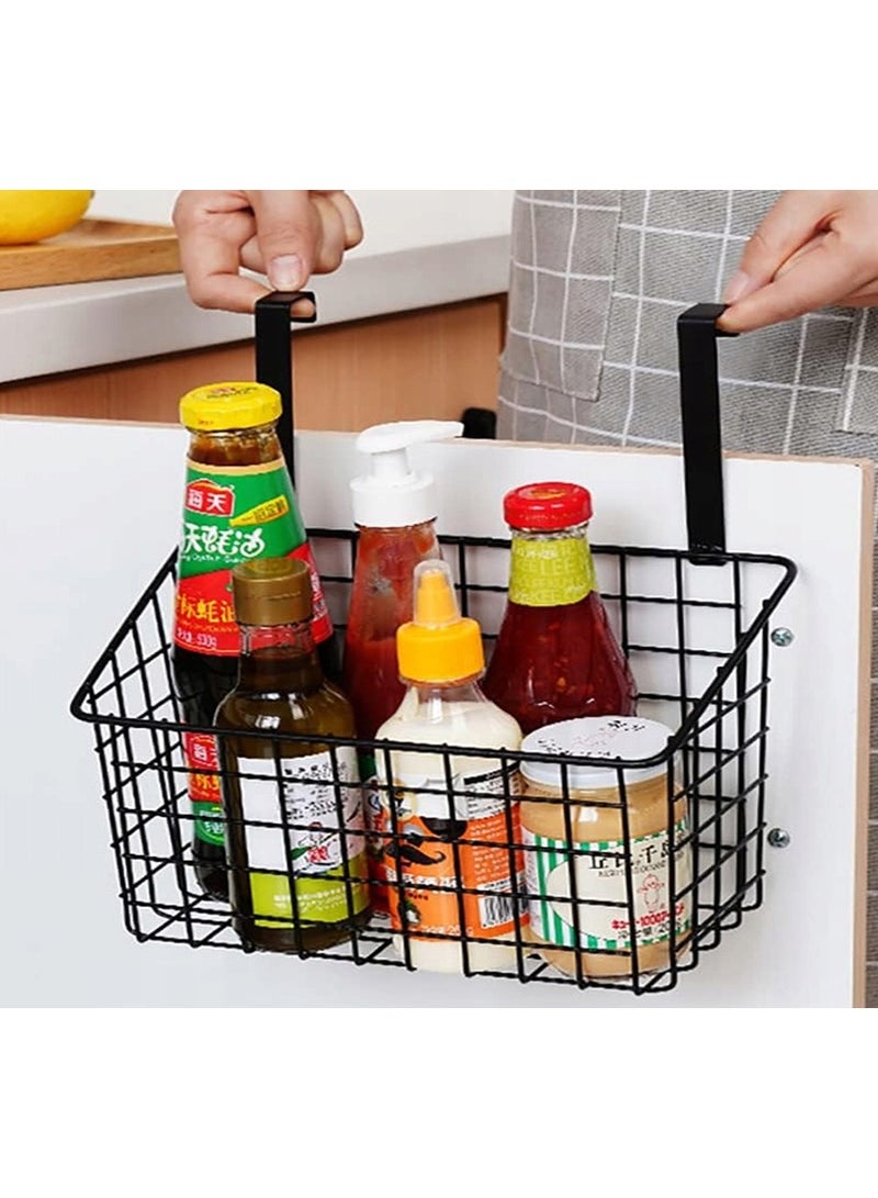 DubaiGallery 2Pcs Styleys Iron Multifunctional Kitchen Rack Over The Cabinet Door Wire Storage Basket  - Image 4