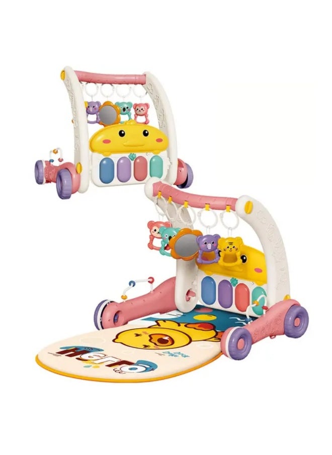 Generic Piano Mat and Baby Walker - Play and Tummy Time (0-12 Months) (Product Code 6049) pink  - Image 1