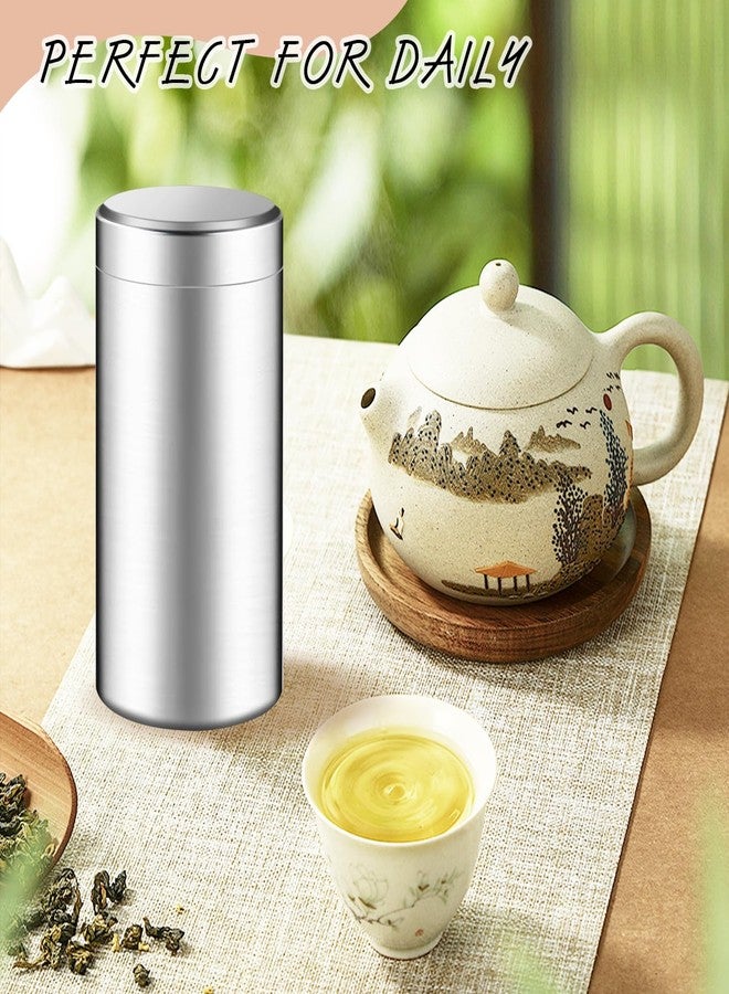 Cositina 2 Pcs Aluminum Storage Jar Airtight Containers Portable Multipurpose Storage Container Bottles for Spices Coffee Teas Travel Rose Gold & Silver - Large - Image 4