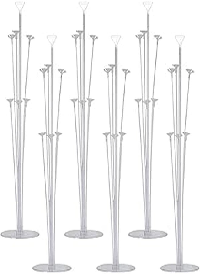 Generic - Table Balloon Stand, 28''Balloon Column Sticks Holder with Balloon Pole and Stand Base for Birthday Party Halloween, Christmas Table Decoration (6 Pack) - Image 1
