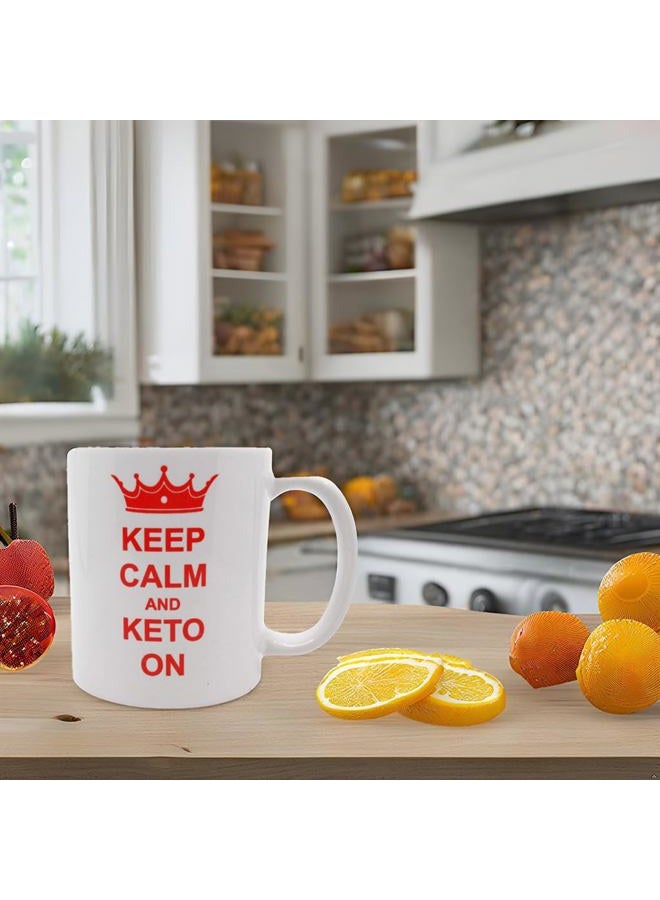 RAVE Keto Mug Keep Calm & Keto On Coffee Mug Gift Tea Beverage Cup Novelty Gag Humorous Funny - Image 3
