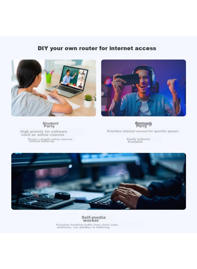 Ikuai Home Wireless Router, Gigabit Wifi 6 Ax3000, Commercial/enterprise Grade, 3000m, Wall-penetrating, Multiple Lan Ports/ipv6/broadband Aggregation/q3000 - Image 3