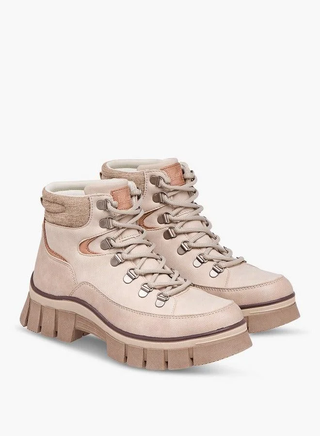 Lee Cooper Women's Panelled Lace-Up Ankle Boots