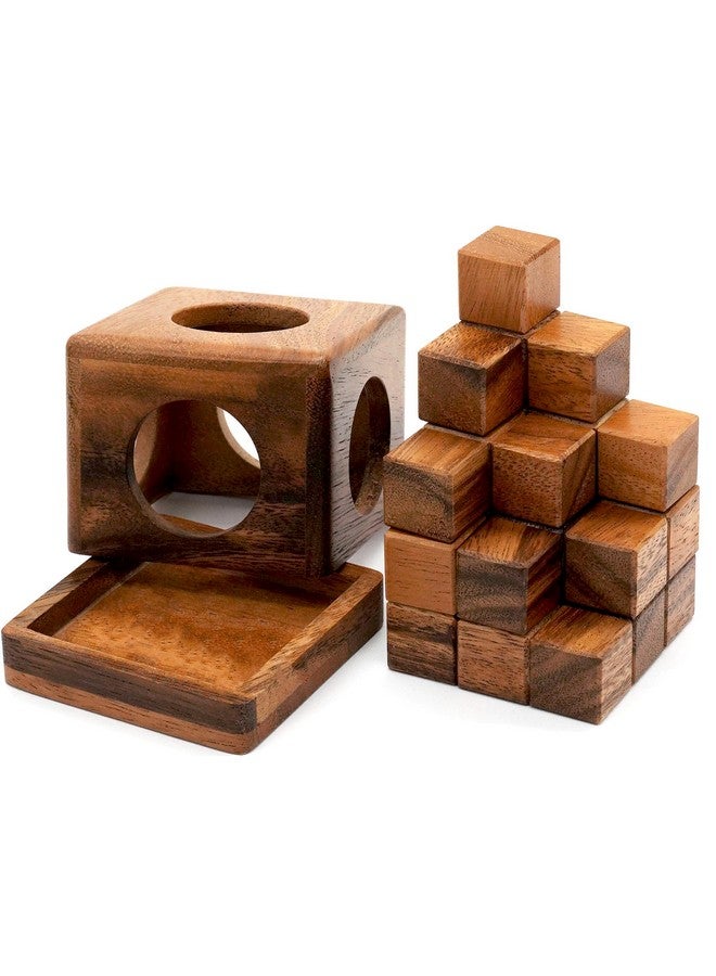 BSIRI Soma Puzzle Cube Wooden Toy Brain Teaser Desk Board Games Adults Master Block Christmas Mind Magic Kids Benders Wood Hand Cube Family Teens Boy Classic - Image 1
