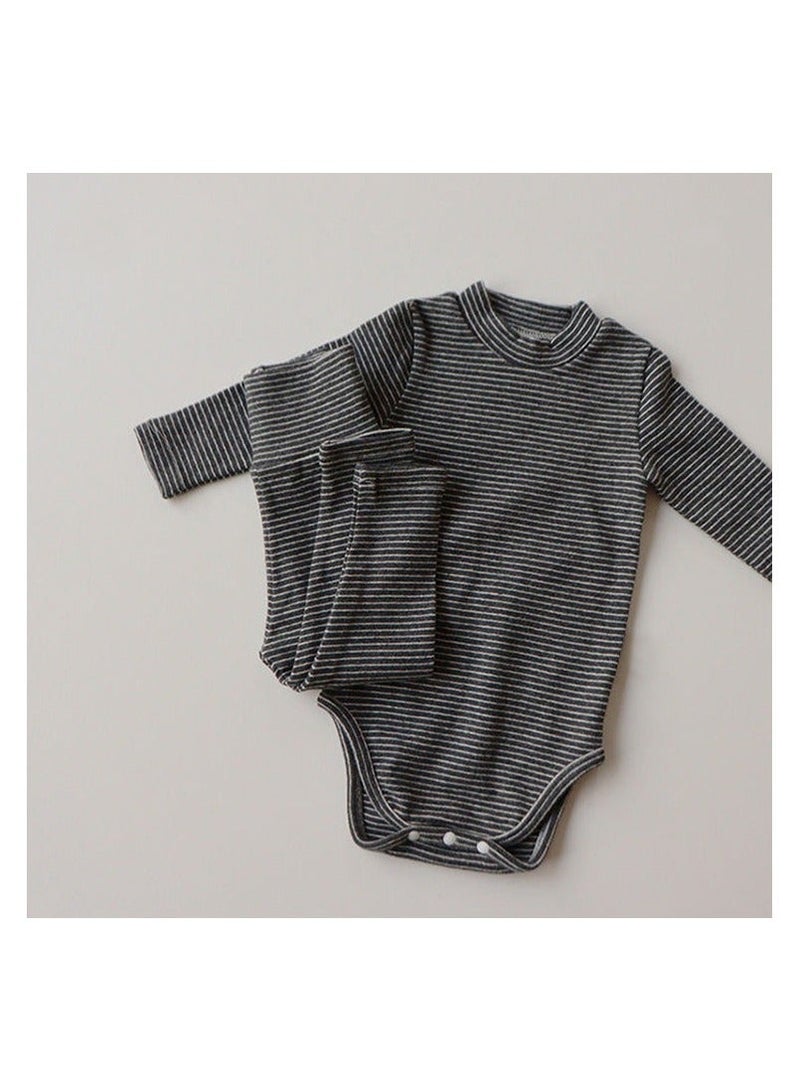 Baby Climbing Clothes Baby Onesie + High Waist Pants Set - Image 1