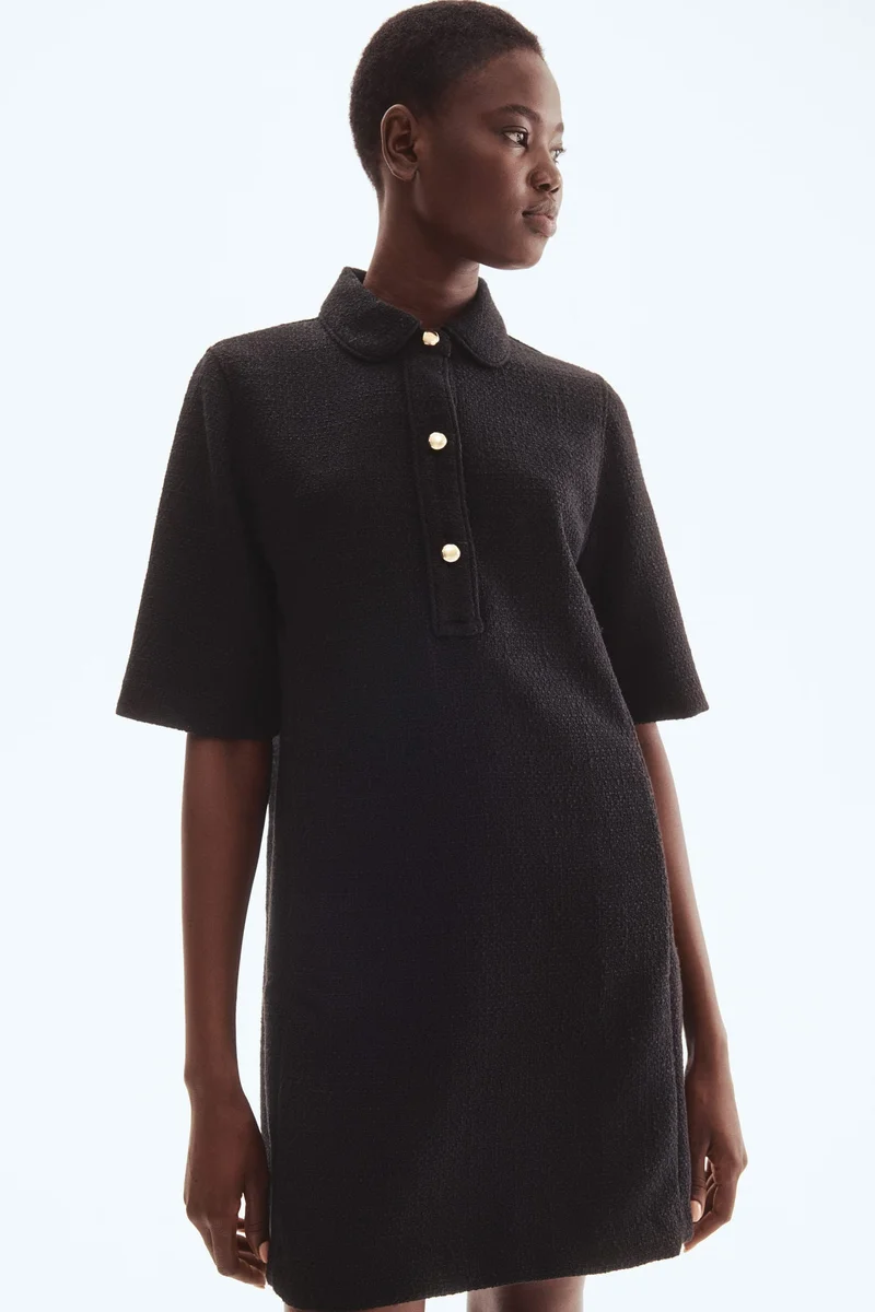 H&M Collared bouclé dress