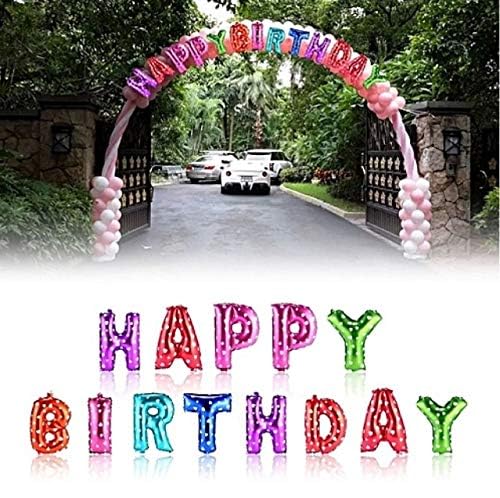 BRIJBAZAAR Happy Birthday Foil Balloon Pack of 13 Letters (Printed Multi) - Image 4
