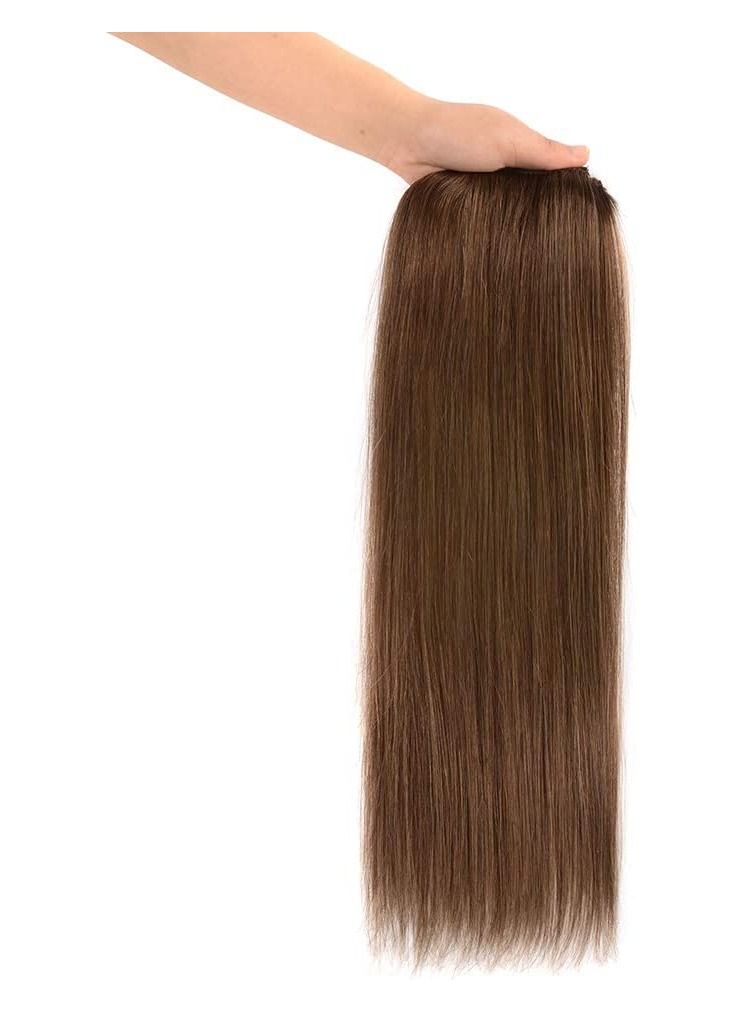 Estelle Clip in Hair Extensions Remy Human Hair for Women Silky Straight Long Human Hair Clip on Extensions 100 grams 4 pieces Dark Brown - Image 5