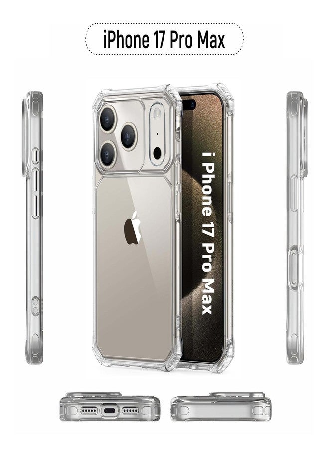 غطاء خلفي شفاف فائق المتانة من AIBEX لهاتف iPhone 17 Pro Max | غطاء صلب شفاف تمامًا | حماية من الصدمات بمعايير عسكرية | حافة TPU مقاومة للاصفرار | ظهر من البولي كربونات المقاوم للخدش - Image 3