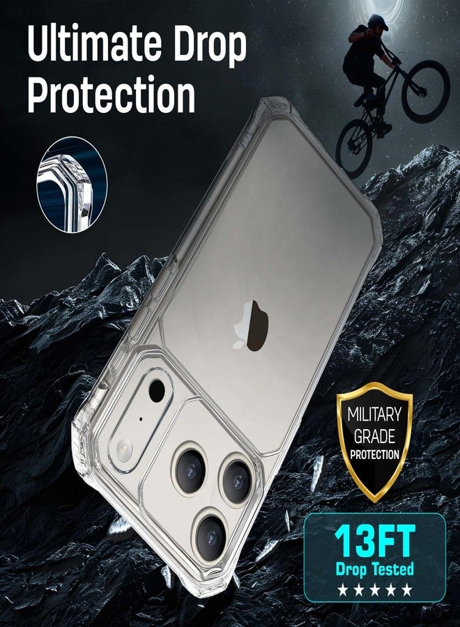 غطاء خلفي شفاف فائق المتانة من AIBEX لهاتف iPhone 17 Pro Max | غطاء صلب شفاف تمامًا | حماية من الصدمات بمعايير عسكرية | حافة TPU مقاومة للاصفرار | ظهر من البولي كربونات المقاوم للخدش - Image 4