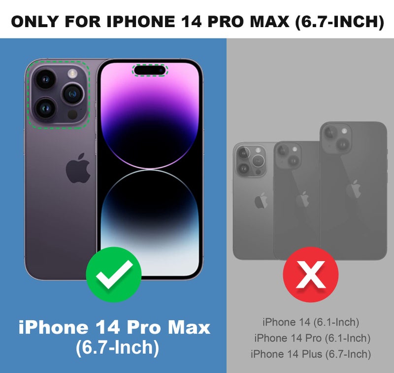 Shields Up Designed for iPhone 14 Pro Max Case, Minimalist Wallet Case with Card Holder (3 Cards) & Ring Kickstand/Stand, [Drop Protection] Slim Protective Cover for iPhone 14 Pro Max 6.7 inch, Clear - Image 2
