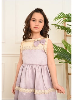 FULL JOY Elegant Girls' Dress with text sleeves  - Image 1