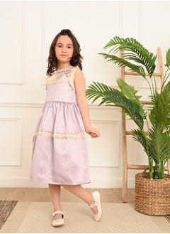 FULL JOY Elegant Girls' Dress with text sleeves  - Image 2