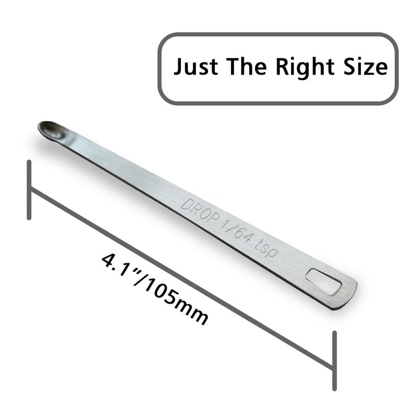 BERYLER 2PCS 1/64 Teaspoon(1/64tsp, 0.08ml, Drop) Single Tiny Measuring Spoon, Small Individual Stainless Steel Measure Spoons Only - Image 2