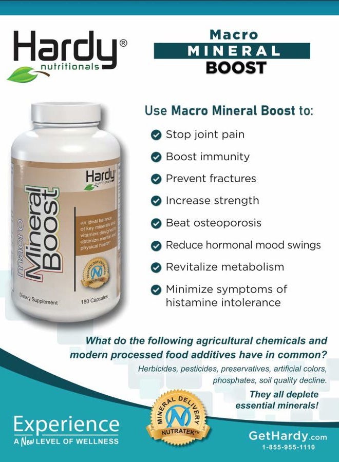 Hardy Nutritionals Macro Mineral Boost - High Intensity Calcium Supplement for Bone & Teeth Health with Vitamin C, D, K, Calcium, Phosphorus, and Magnesium, Ultra Absorbable - Image 4