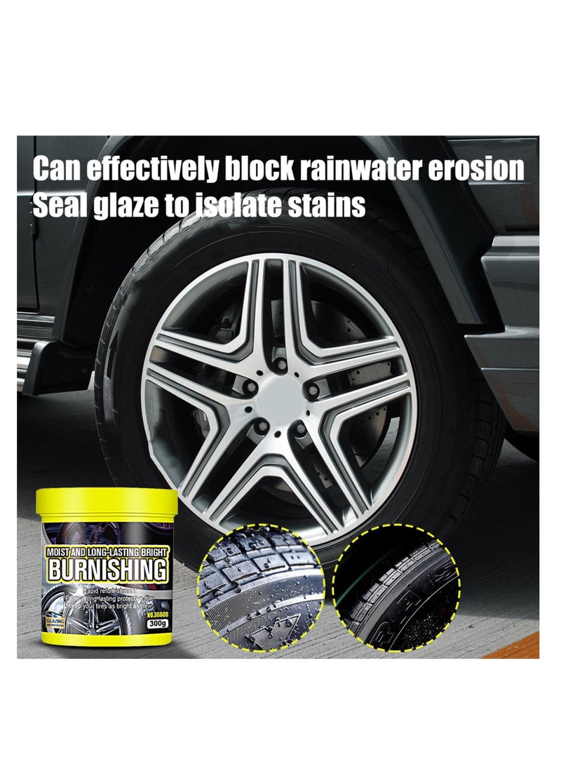 Excefore Tire Shine Maintenance Paste, Rain Resistant Long Lasting Tire Mounting Shine Wax, Tire Shine Restorer, Protectant for Rubber Vinyl, High Gloss, Non Staining Car Wax, Tire Cleaning Solution - Image 4