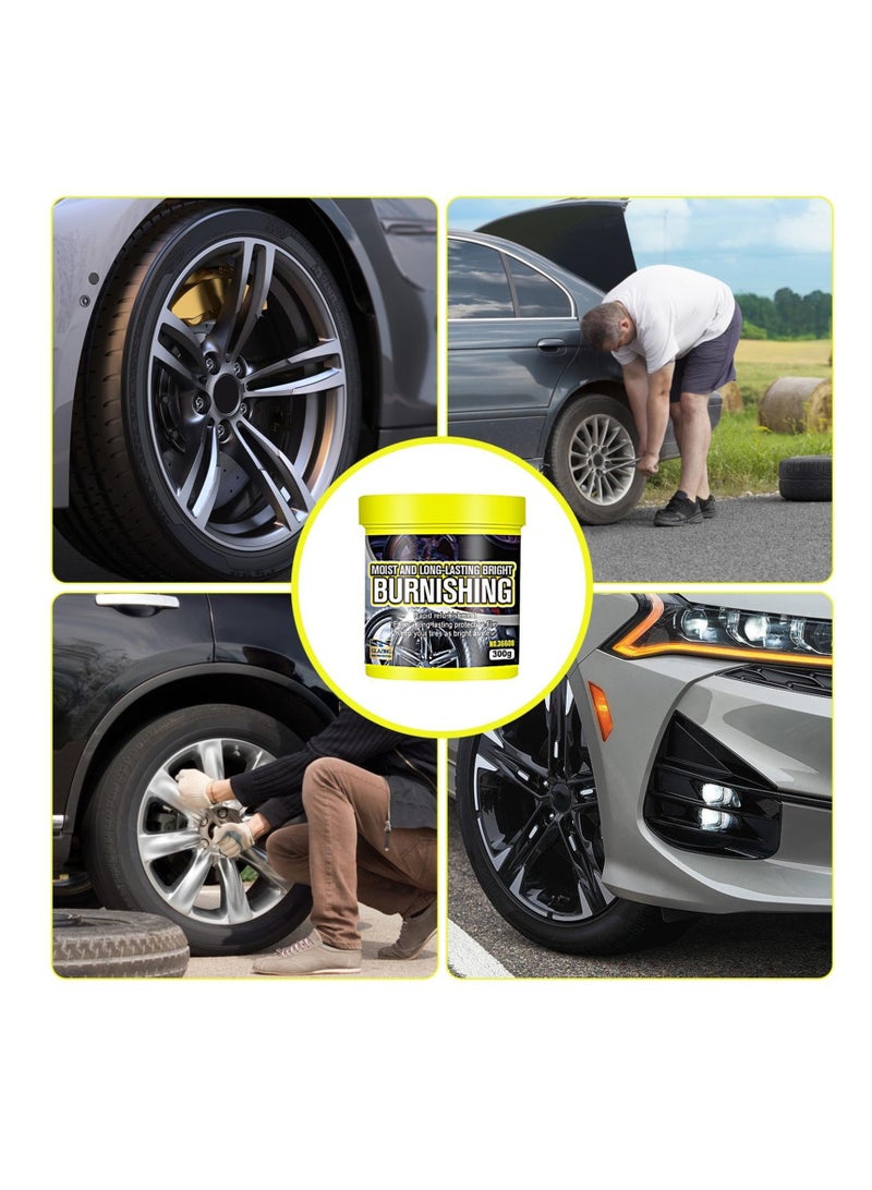 Excefore Tire Shine Maintenance Paste, Rain Resistant Long Lasting Tire Mounting Shine Wax, Tire Shine Restorer, Protectant for Rubber Vinyl, High Gloss, Non Staining Car Wax, Tire Cleaning Solution - Image 5