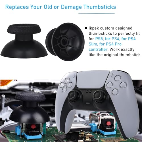 Ikpek 4 Pack Joysticks for DualSense PS5 TMR Electromagnetic Joystick Replacement for Sony PlayStation 5 PS5 Controller Anti-Drift Sticks with Repair Accessories Parts - Image 4