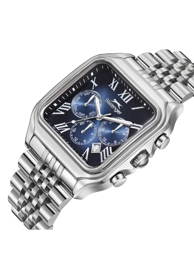سلازنجر ساعة رجالية معدنية متعددة الوظائف