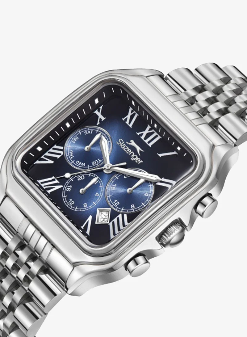 Slazenger Dark Blue Men's Metal Multifunction Watch SL.9.2547.2.04 - 40x50 mm for Men | Best Price UAE