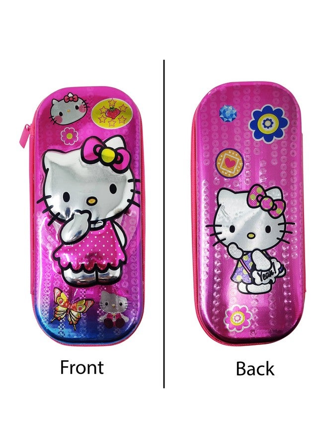 PARTEET 8D Theme Multipurpose Stationery/Pencil Pouch (Pink, Abs) - Image 3