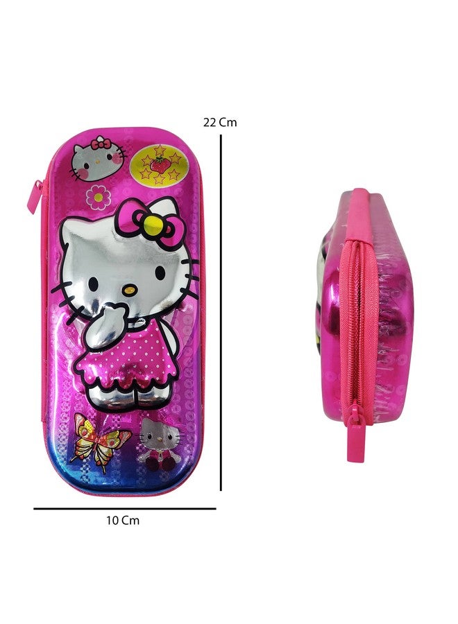 PARTEET 8D Theme Multipurpose Stationery/Pencil Pouch (Pink, Abs) - Image 4