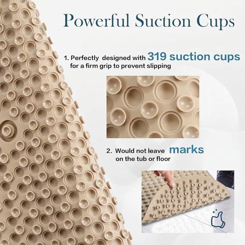 Silicone Bath Mat for Bathtub, Non-Slip Shower Mat, Non-Slip Bath Mat 69 x 38cm - Image 4