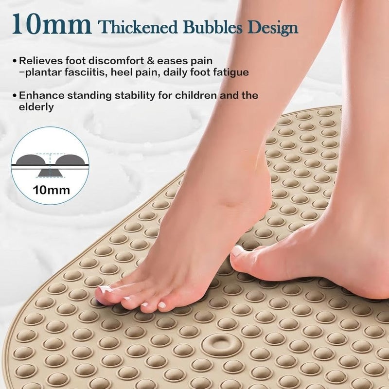 Silicone Bath Mat for Bathtub, Non-Slip Shower Mat, Non-Slip Bath Mat 69 x 38cm - Image 2