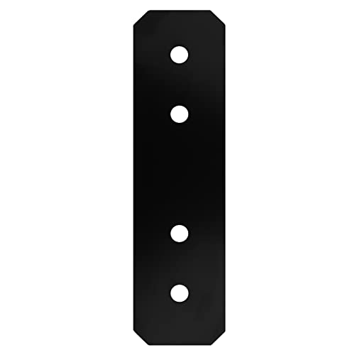 heneng 4 Pcs Flat Mending Plates for 4x4 Post, 11-1/4" x 3", Straight Steel Flat Plate Connector Bracket for Pergola, Pavilion, Truss Framing, 12 Gauge - Image 3