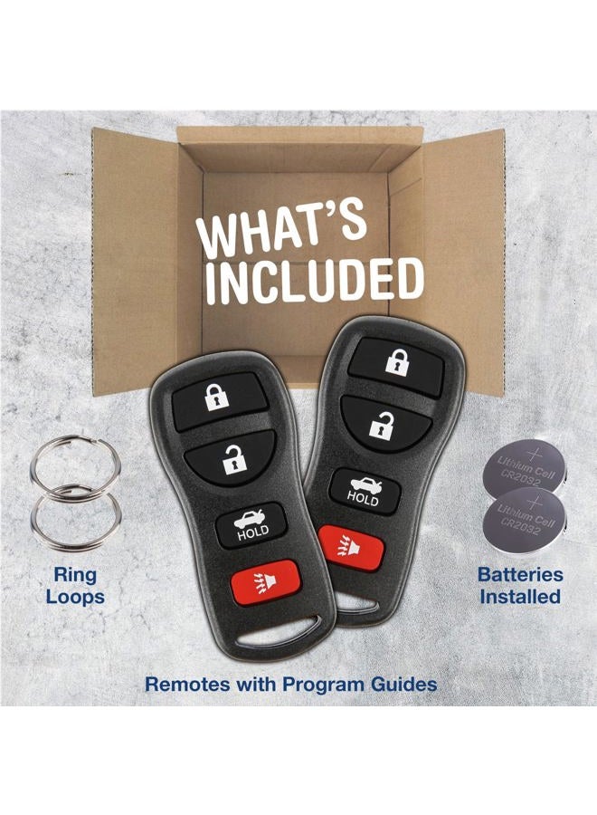 KeylessOption Keyless Entry Remote Control Car Key Fob for Nissan Infiniti KBRASTU15 (Pack of 2) - Image 2