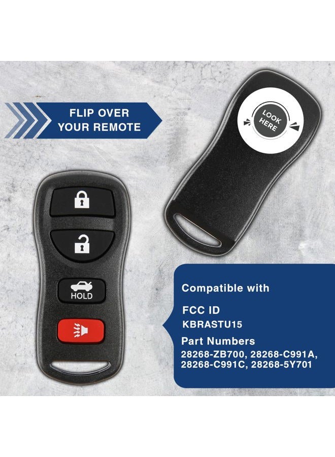 KeylessOption Keyless Entry Remote Control Car Key Fob for Nissan Infiniti KBRASTU15 (Pack of 2) - Image 4