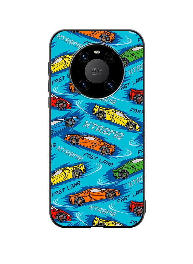 VR CREATIVE Protective Case Cover For Huawei Mate 40 Abstract Seamless Pattern With Sport Cars Design Multicolour - Image 1