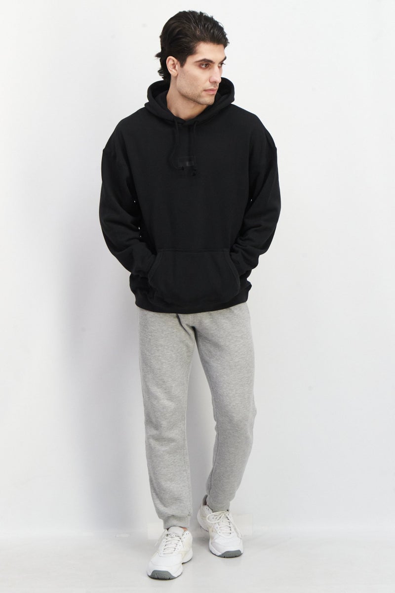 adidas Originals Men Sportswear Fit Hooded Long Sleeve Sweatshirt, Black  - Image 2