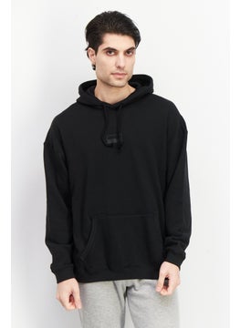 adidas Originals Men Sportswear Fit Hooded Long Sleeve Sweatshirt, Black  - Image 1